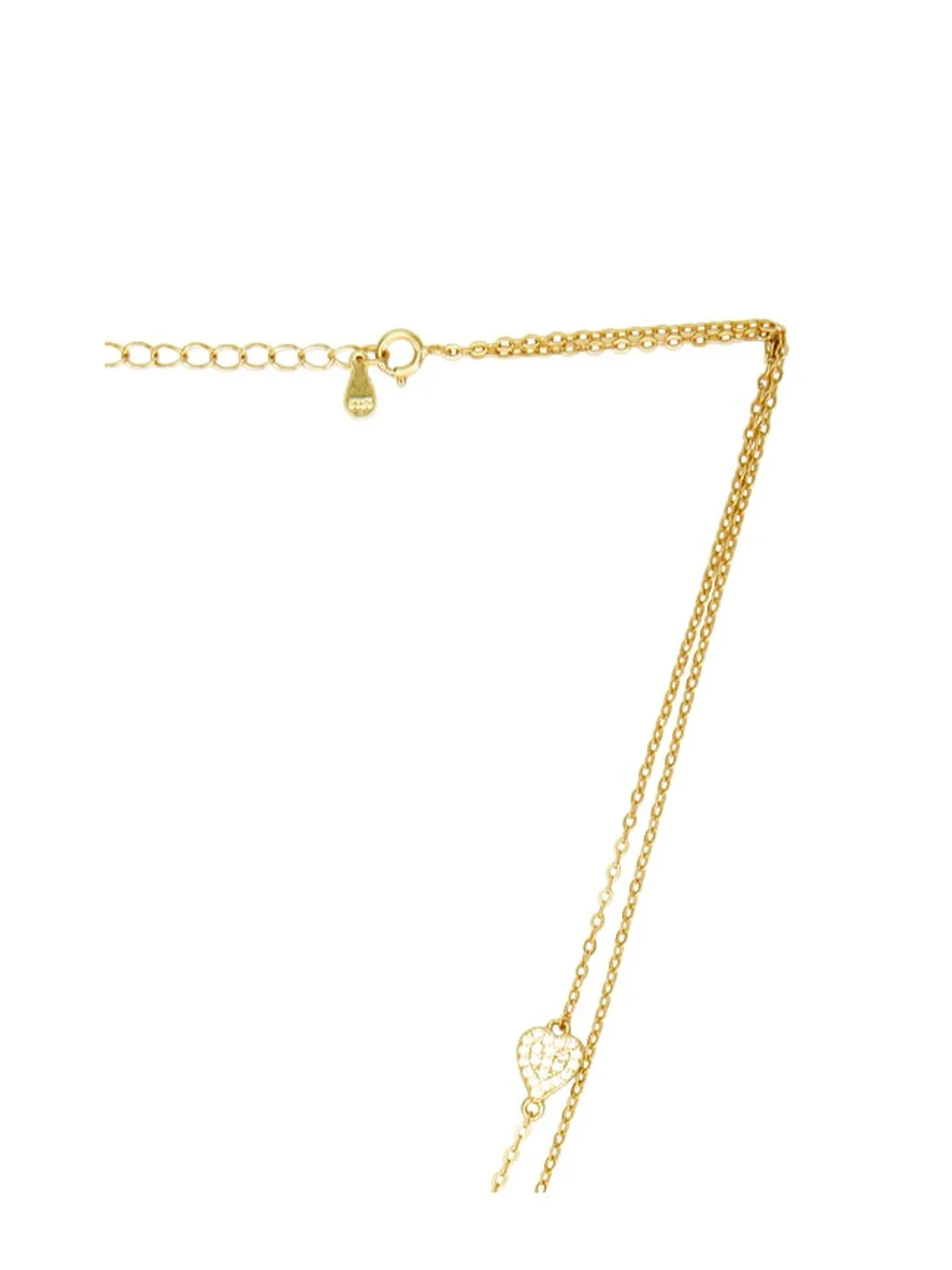 Mazin Jewels PAVE HEART ラリエットネックレス - 画像3