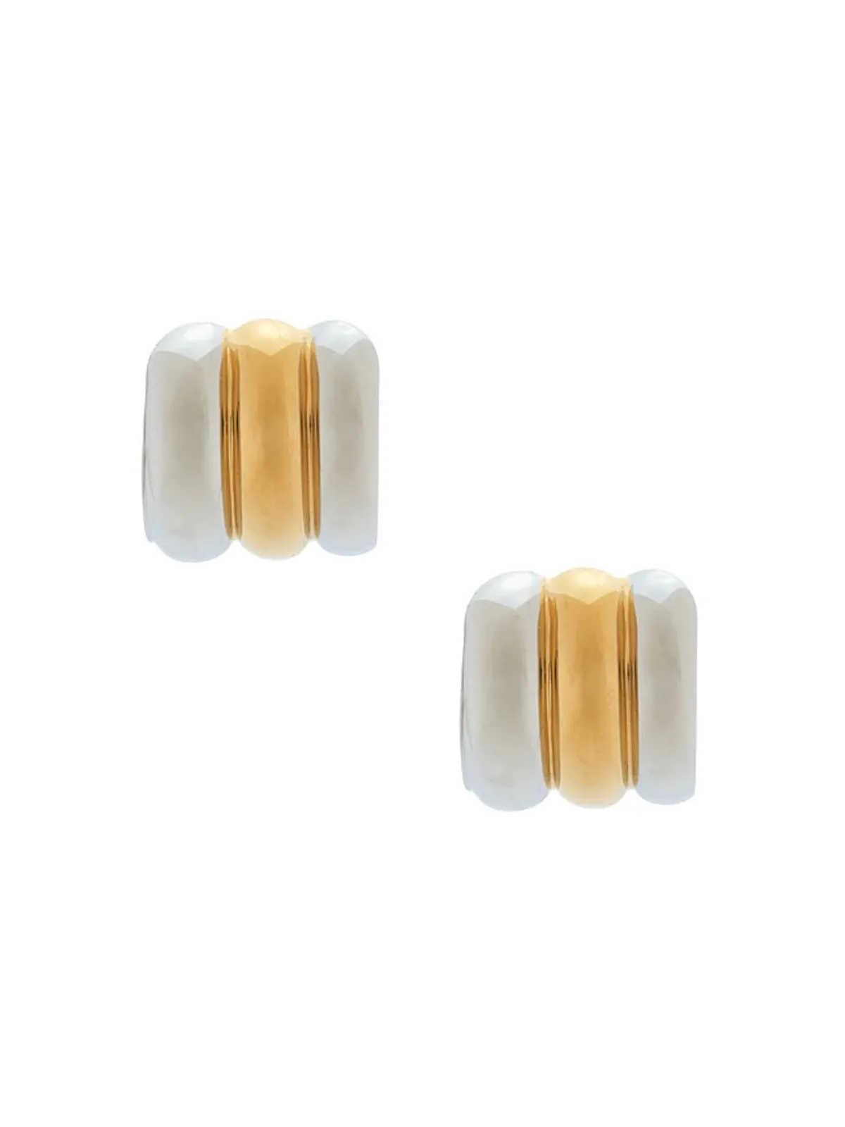Mazin Jewels MAYA スタッズイヤリング - Metallic Silver,Metallic Gold. - 画像3