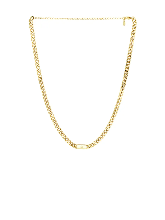 Mazin Jewels Mazin Jewels STARBURST キューバンリンクネックレスの商品画像