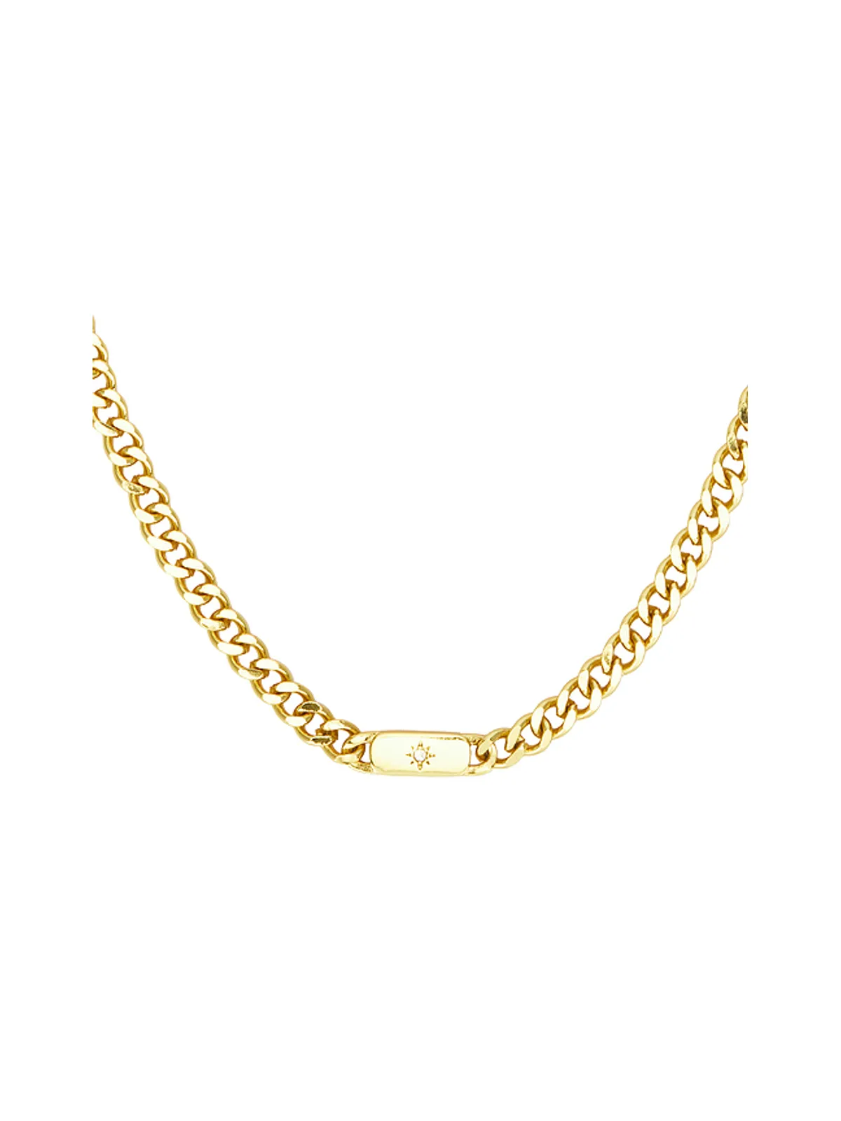 Mazin Jewels STARBURST キューバンリンクネックレス - 画像2