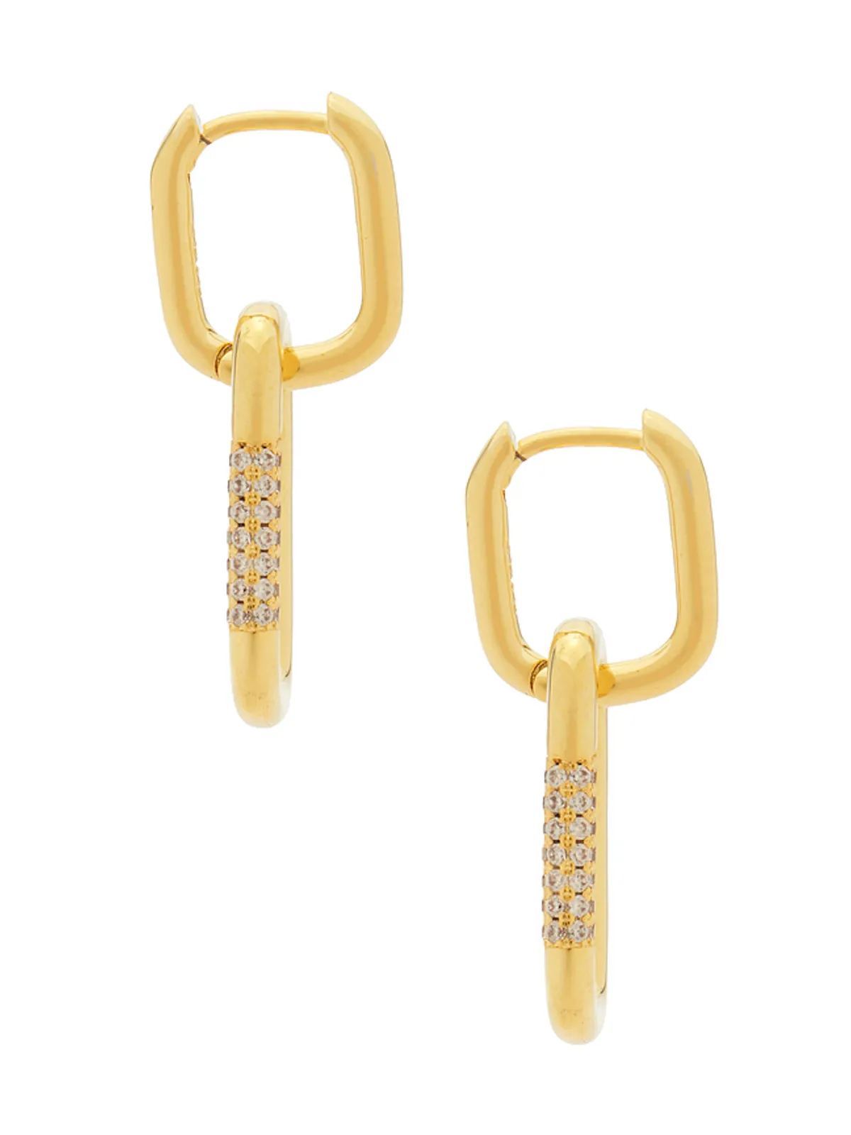 Mazin Jewels DOUBLE LOCK ドロップイヤリング - 画像2