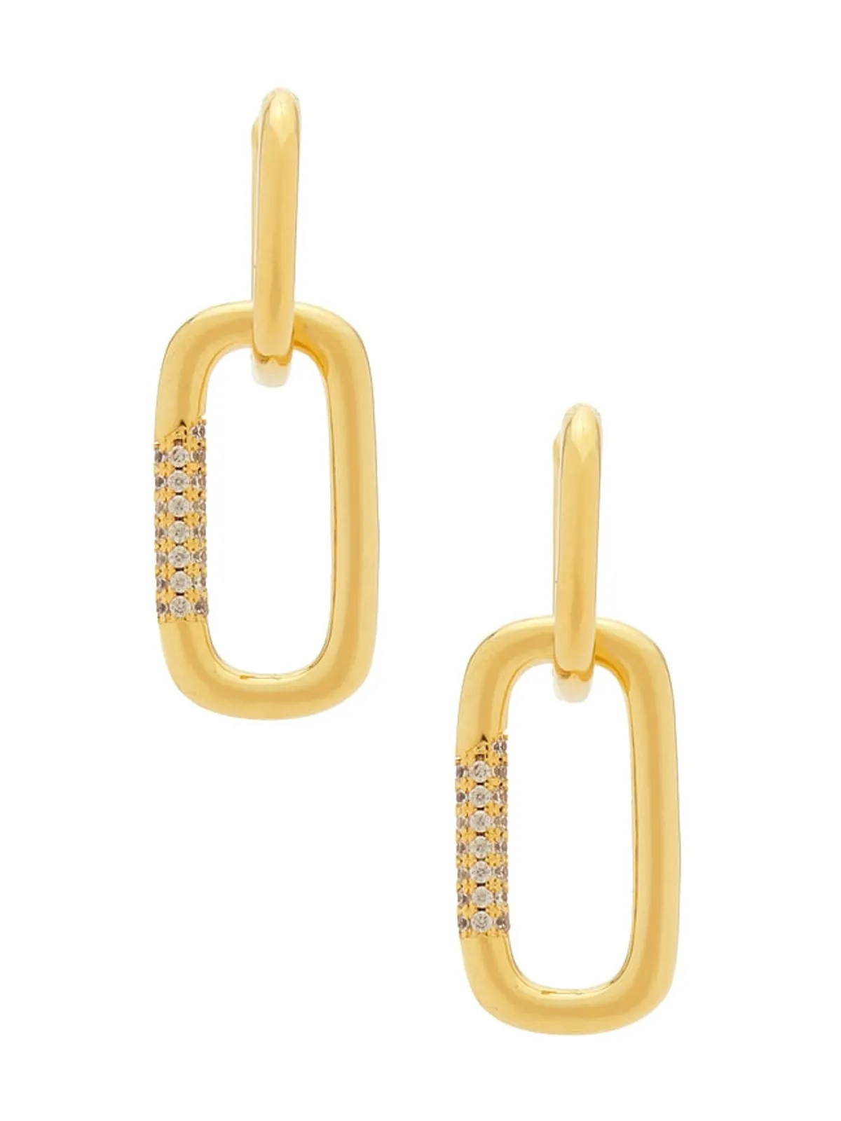 Mazin Jewels DOUBLE LOCK ドロップイヤリング - 画像3