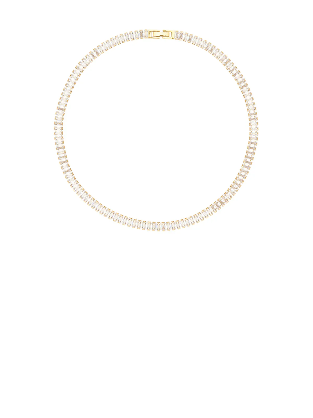 Mazin Jewels ICED BAGUETTE テニスネックレス - 画像1