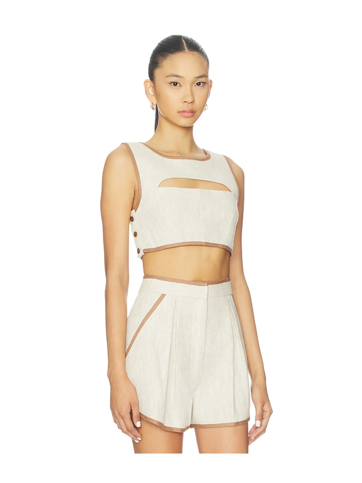 MATTHEW BRUCH Bound Cutout Crop Top - 画像2