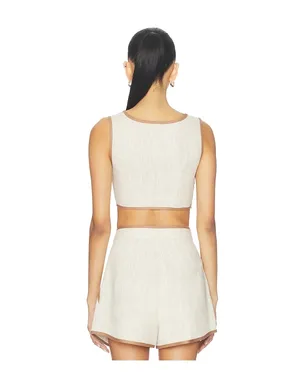 MATTHEW BRUCH Bound Cutout Crop Top - サムネイル3