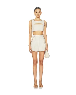 MATTHEW BRUCH Bound Cutout Crop Top - サムネイル4