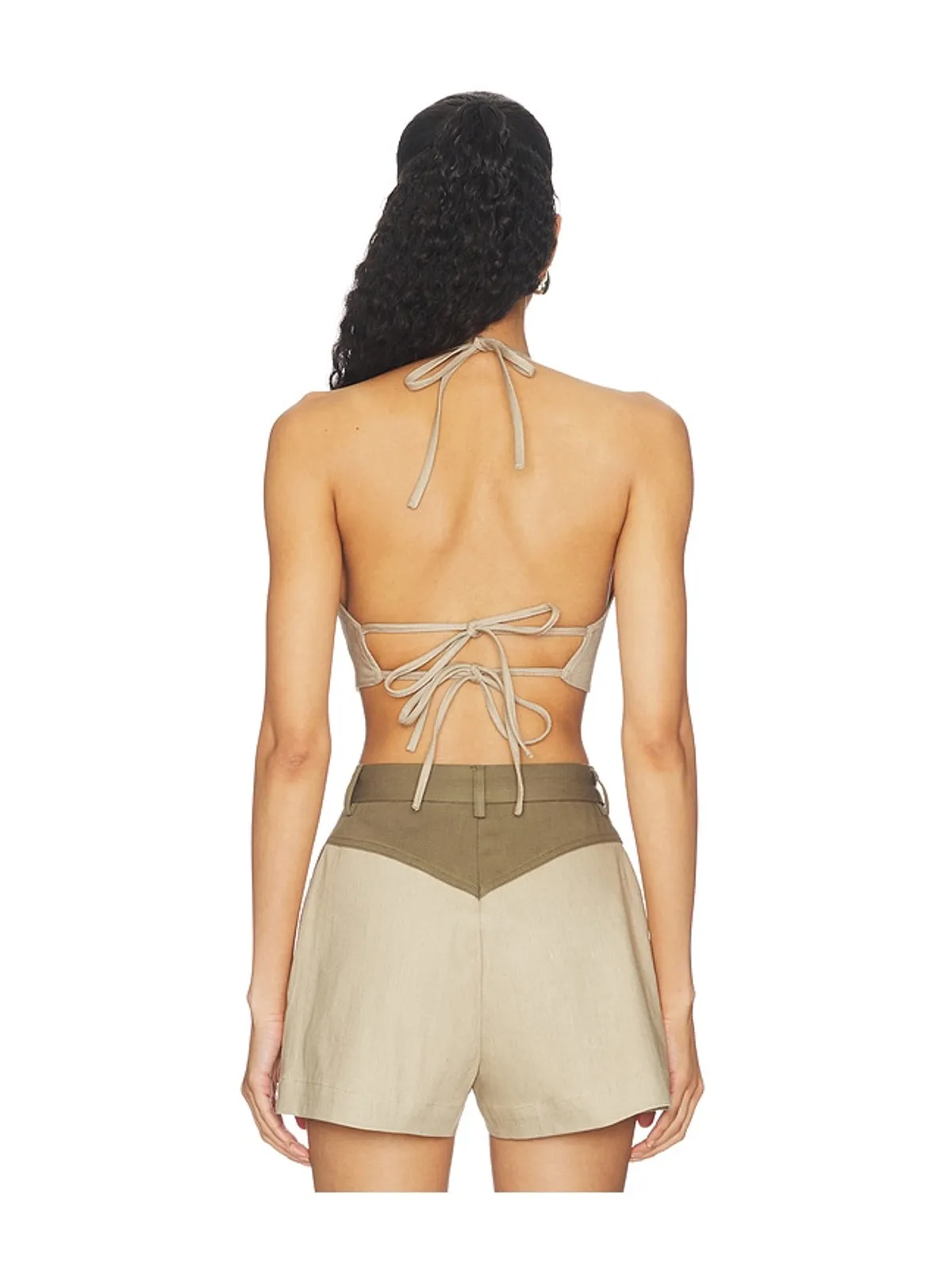 MATTHEW BRUCH Tie Halter Crop Top - 画像3