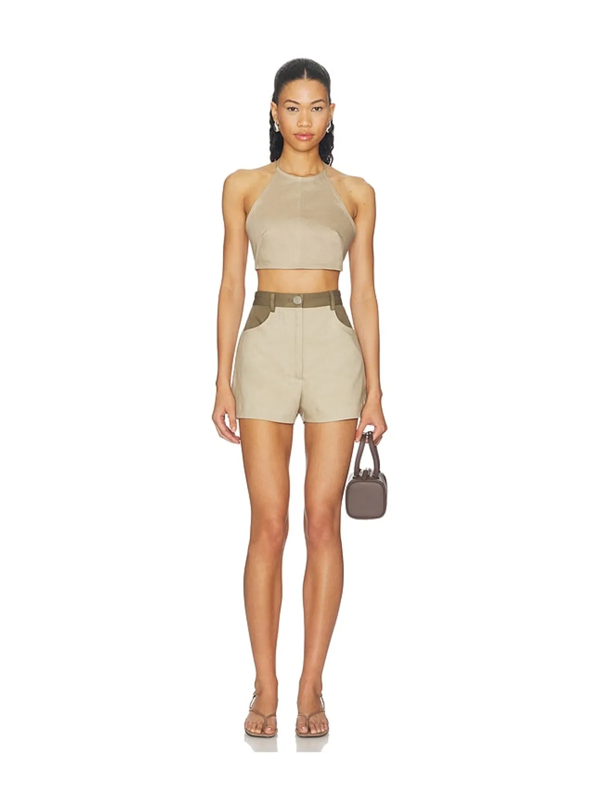 MATTHEW BRUCH Tie Halter Crop Top - 画像4
