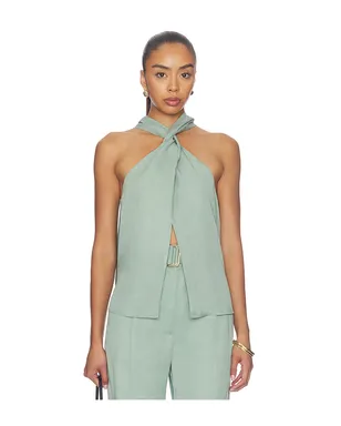 MATTHEW BRUCH Twist Halter Top - サムネイル1