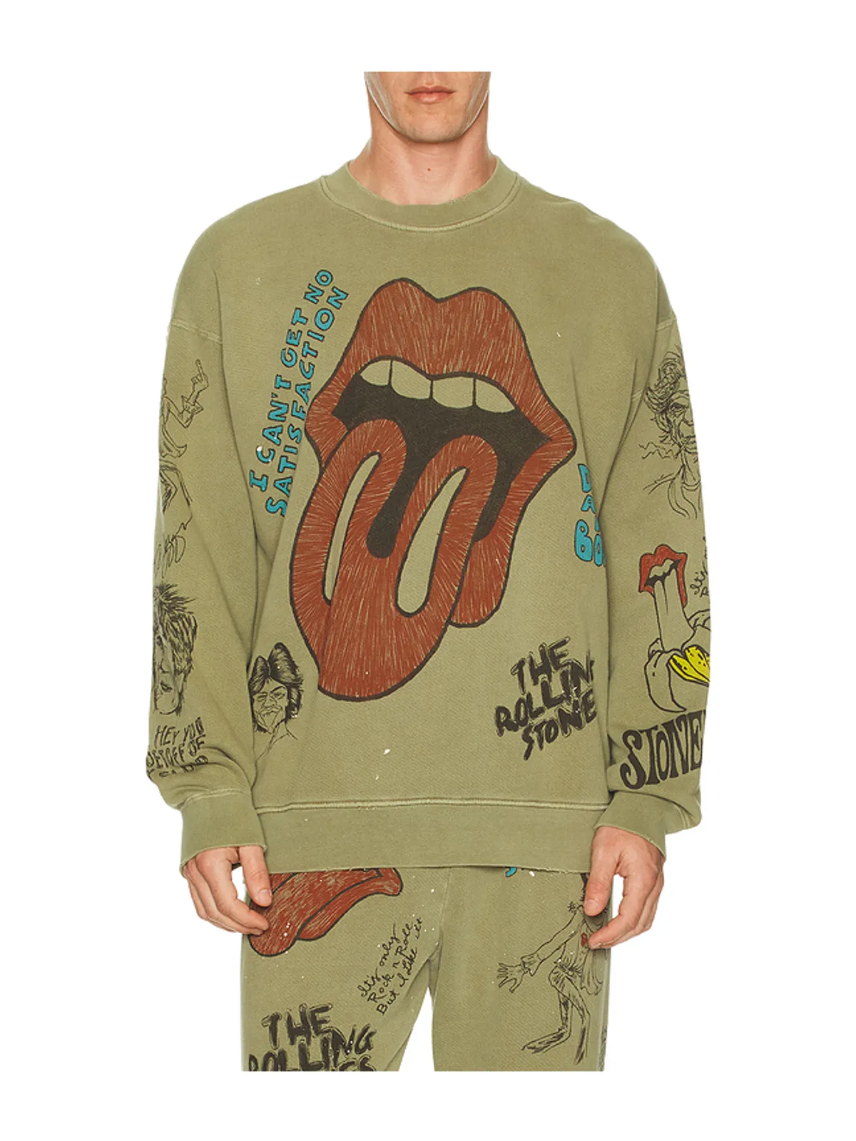 Madeworn Rolling Stones Sketch Classic Crew Sweatshirt - 画像1