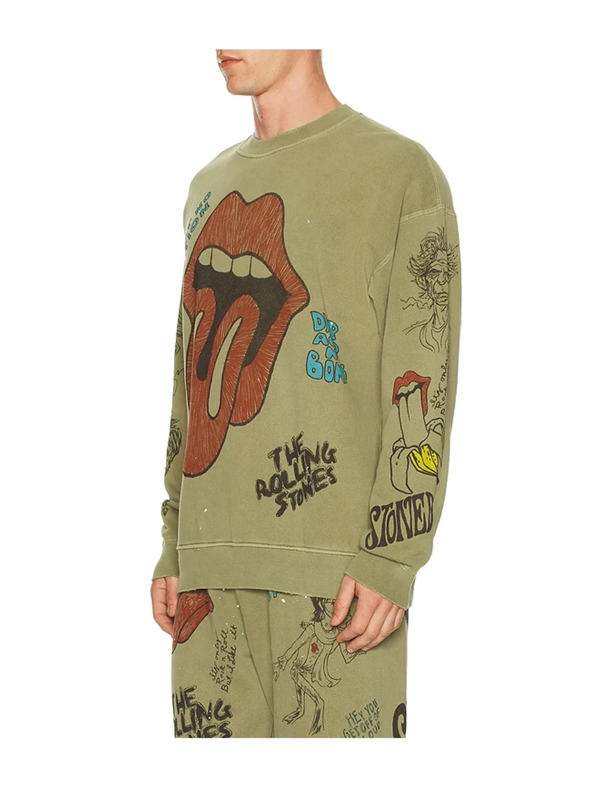 Madeworn Rolling Stones Sketch Classic Crew Sweatshirt - 画像3