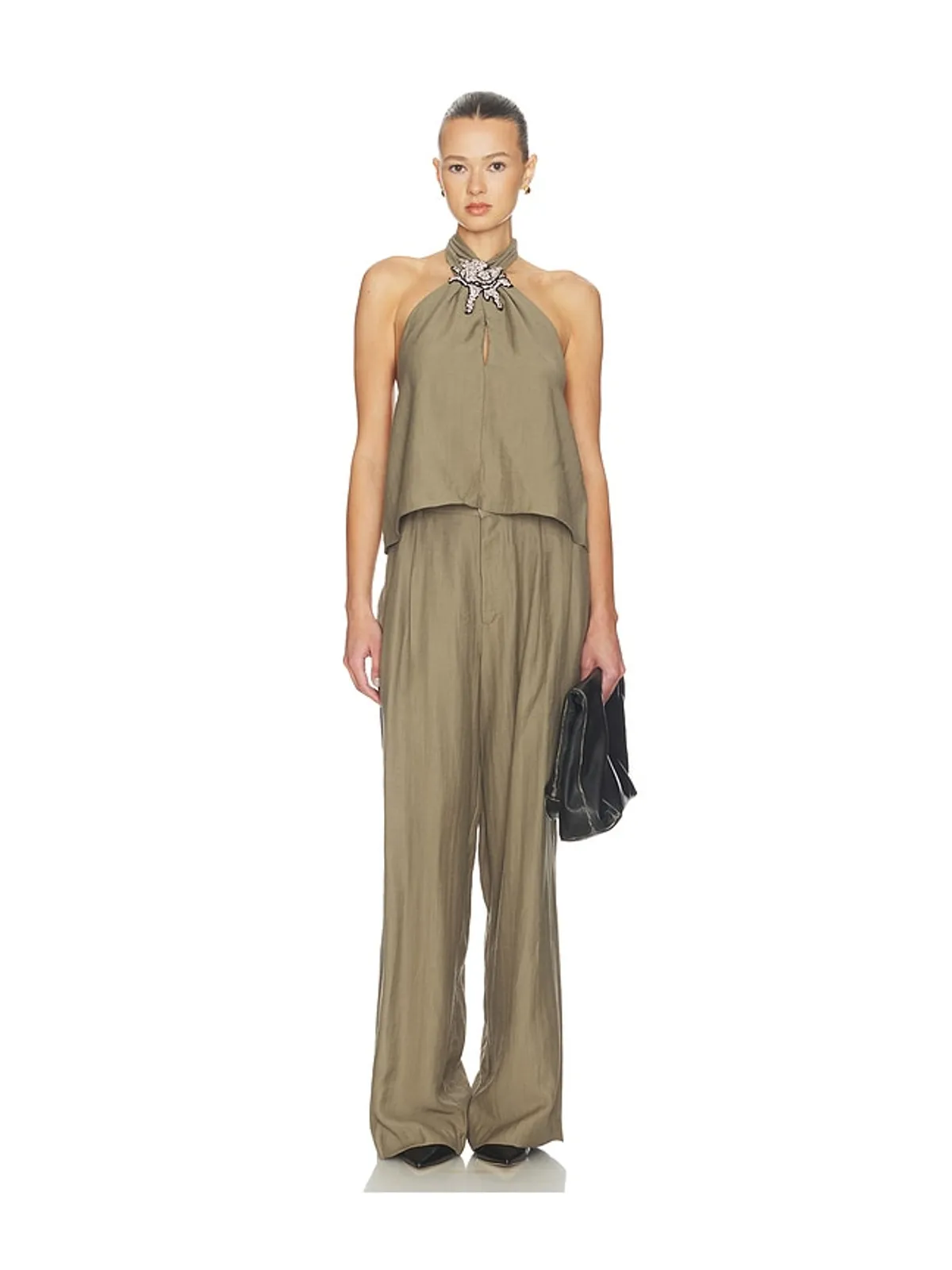 Mother of All HEDI MID WAIST TAILORED LINEN パンツ - 画像5