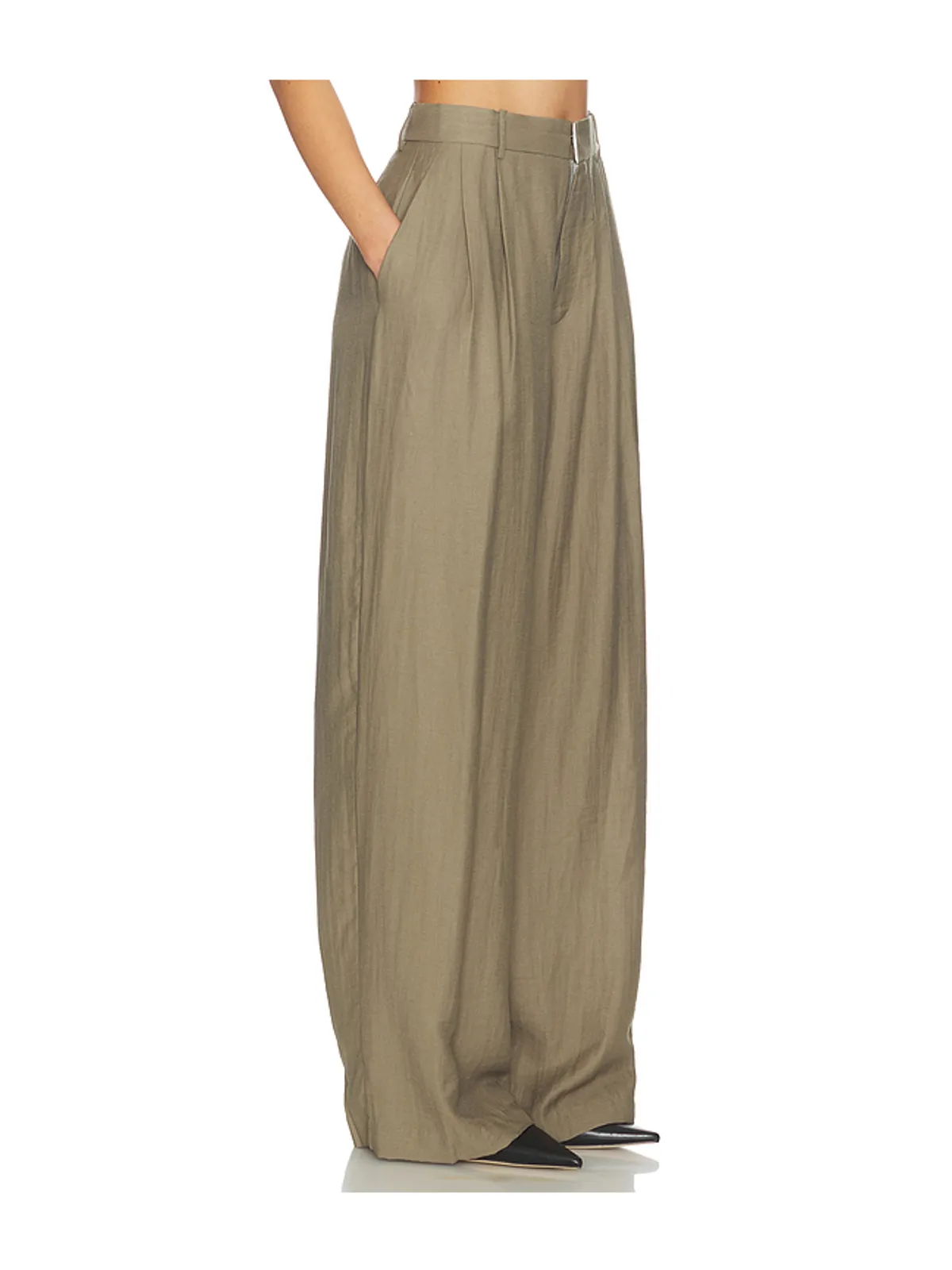 Mother of All HEDI MID WAIST TAILORED LINEN パンツ - 画像2