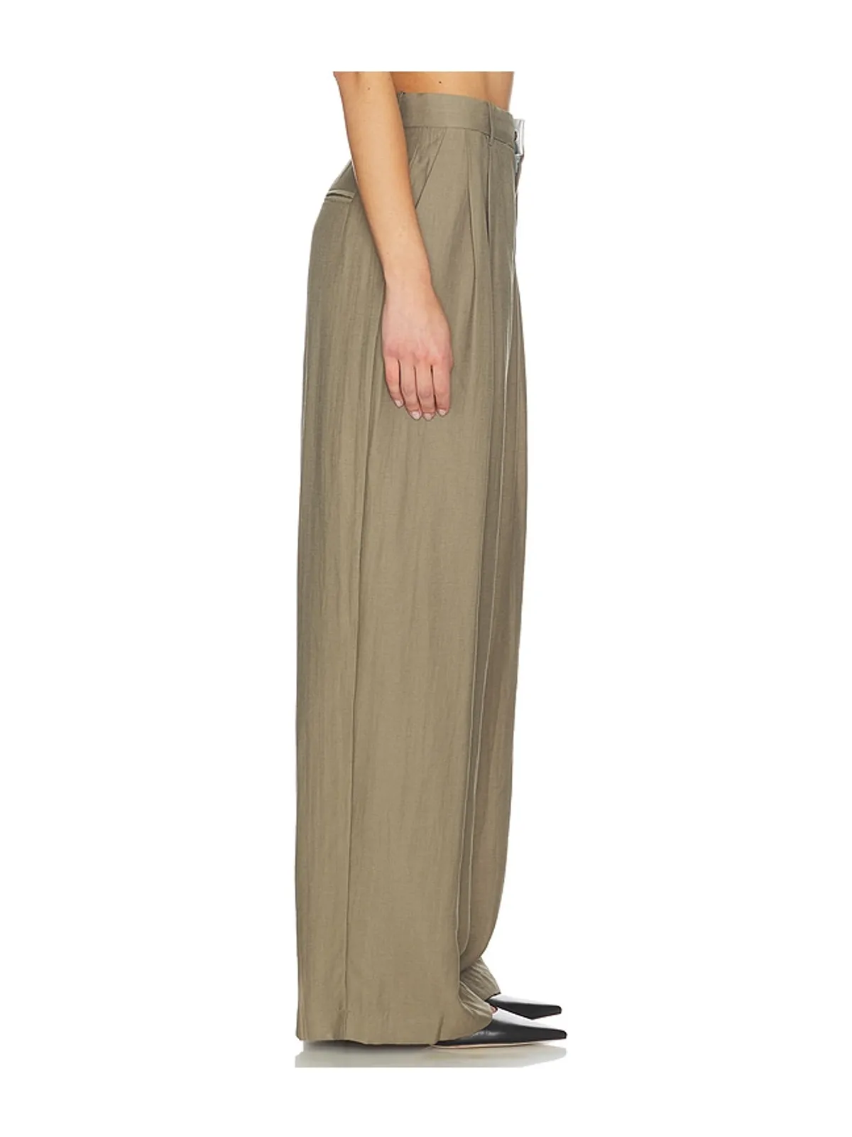 Mother of All HEDI MID WAIST TAILORED LINEN パンツ - 画像3