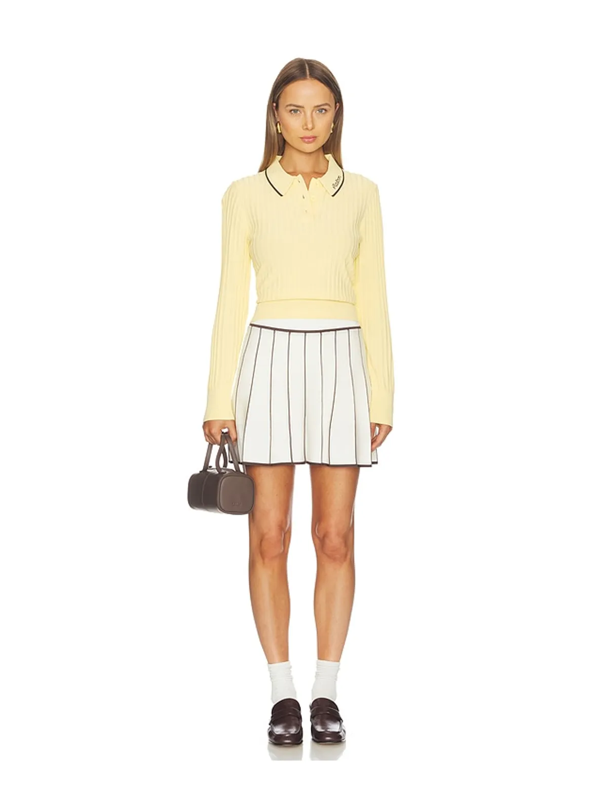 Malbon AURORA ミニスカート - Cream,Brown. - 画像5