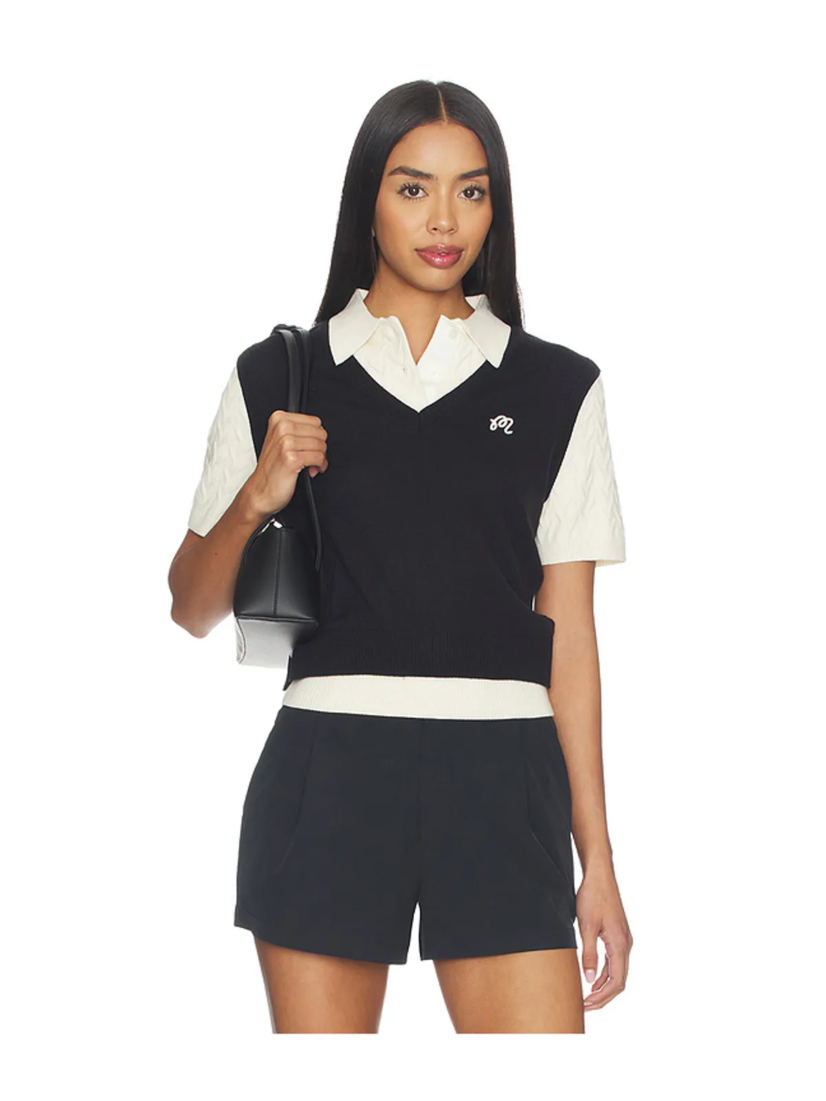 Malbon VERONICA ポロトップ - Black,White. - 画像1