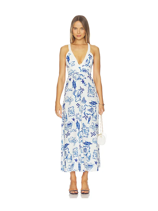 MINKPINK MINKPINK BACI ドレス - White, Blue.の商品画像