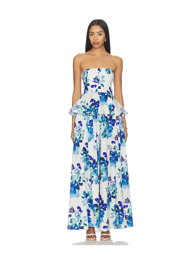 MISA Los Angeles MISA Los Angeles MATTEA ドレス - White,Royal.の商品画像