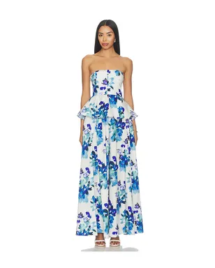 MISA Los Angeles MATTEA ドレス - White,Royal. - サムネイル1