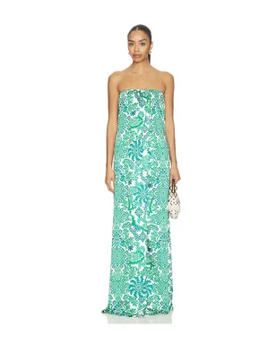 MISA Los Angeles DIVINA ドレス - White,Green. - サムネイル1