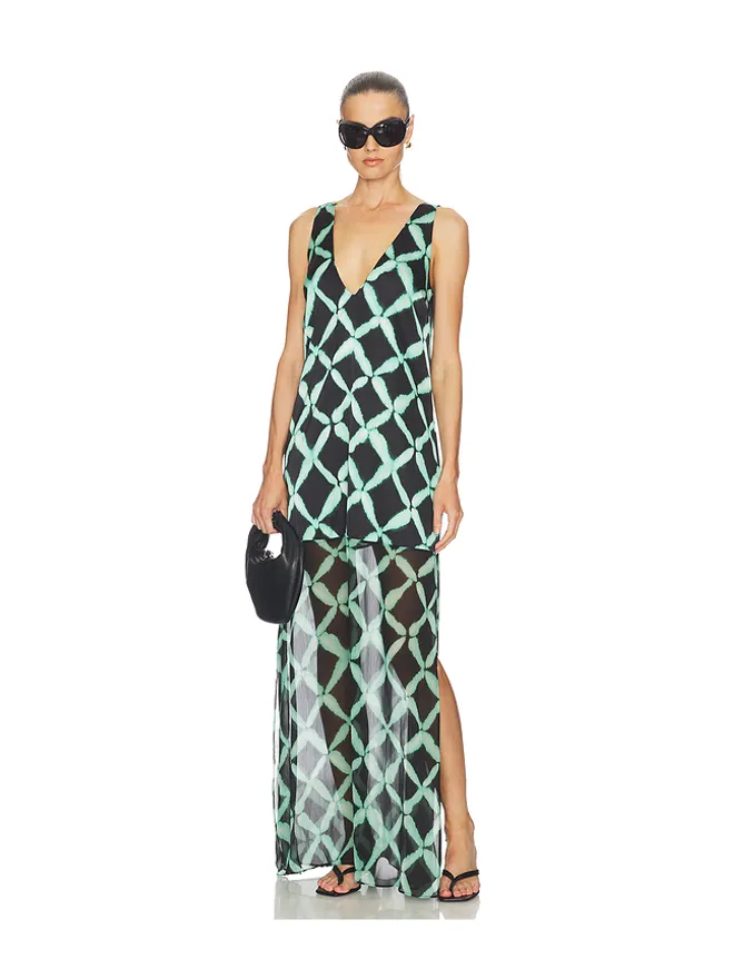 MISA Los Angeles MISA Los Angeles NINA ドレス - Green,Black.の商品画像