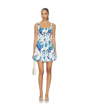 MISA Los Angeles LOTTIE ドレス - White,Blue. - サムネイル1