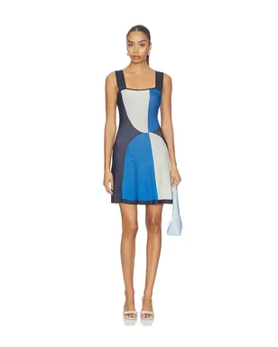 MISA Los Angeles VIVI ドレス - Blue,Light Grey. - サムネイル1