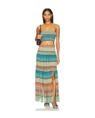 MISA Los Angeles POLLY スカート - Teal,Tan. - サムネイル5