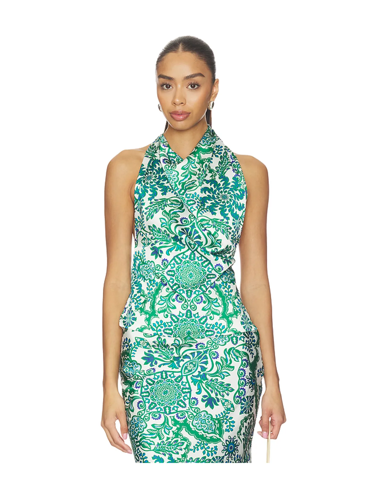 MISA Los Angeles FERN トップ - White,Green. - 画像1
