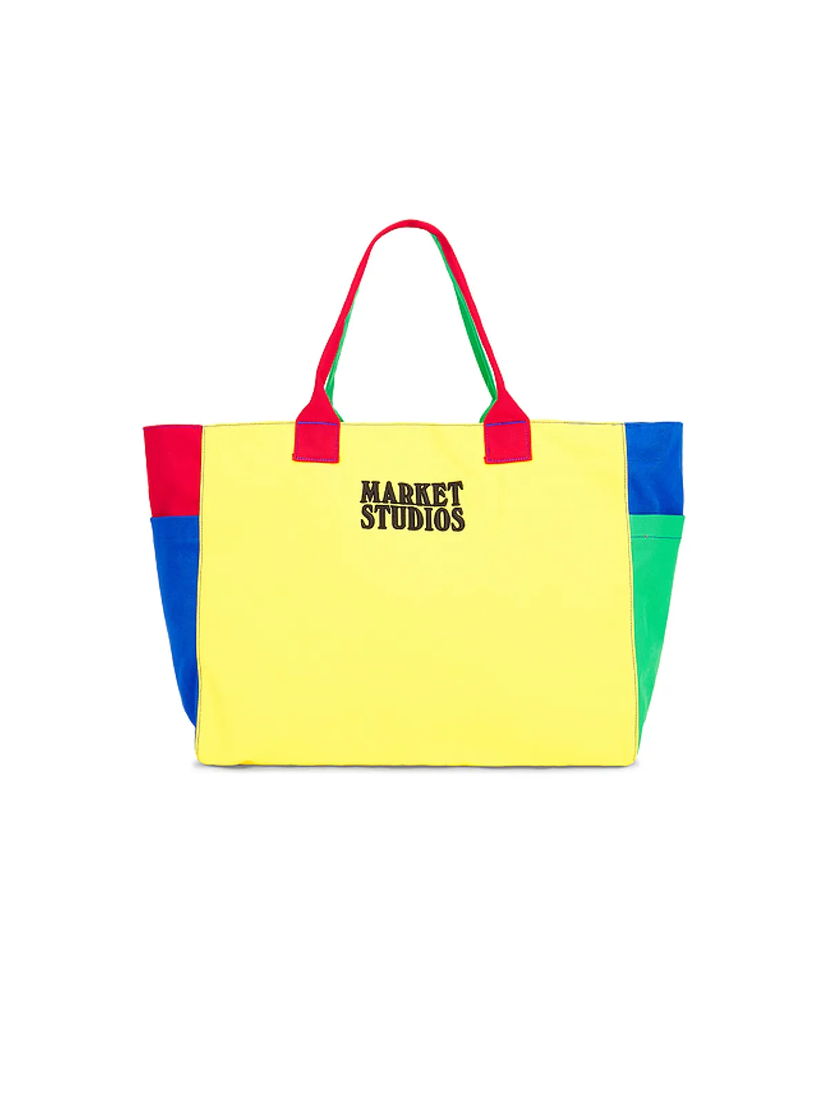 Market トートバッグ - Yellow,Blue. - 画像2