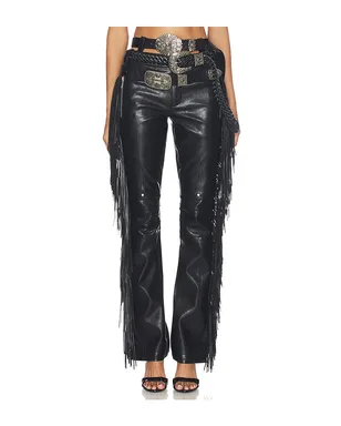 Markgong FAUX LEATHER FRINGE パンツ - サムネイル1