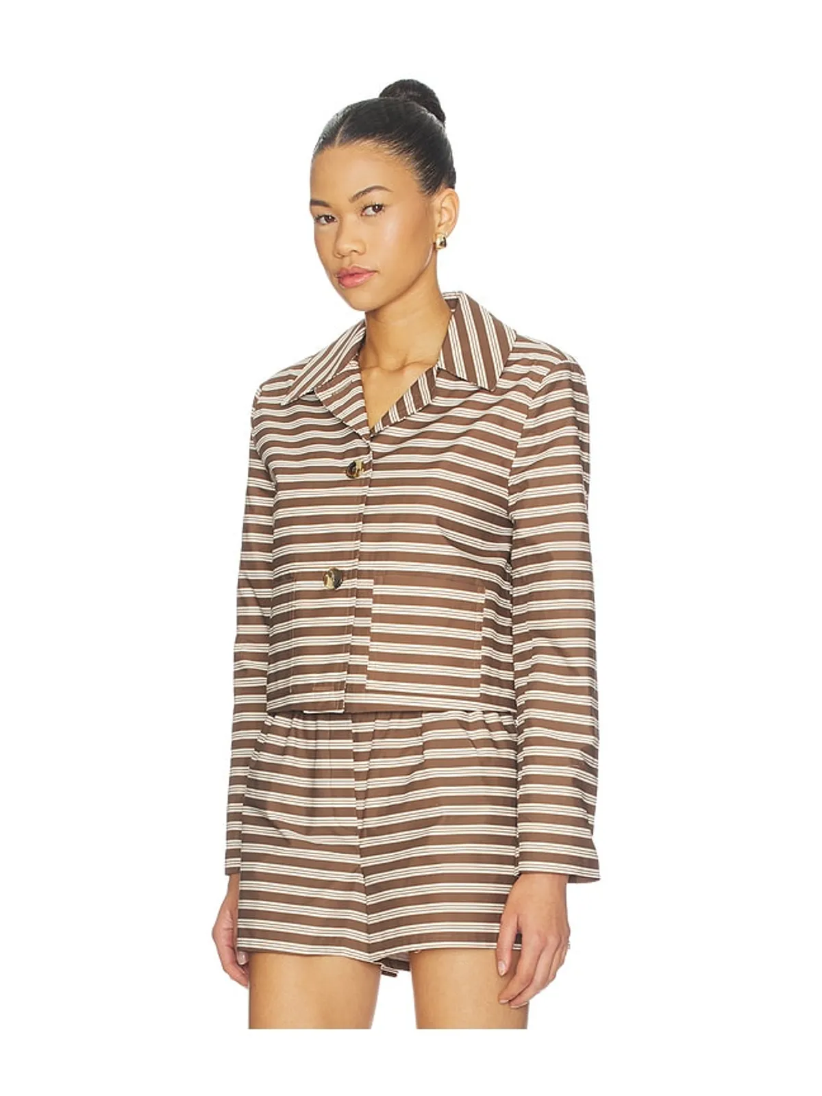 Milkwhite ジャケット - Brown,White. - 画像3