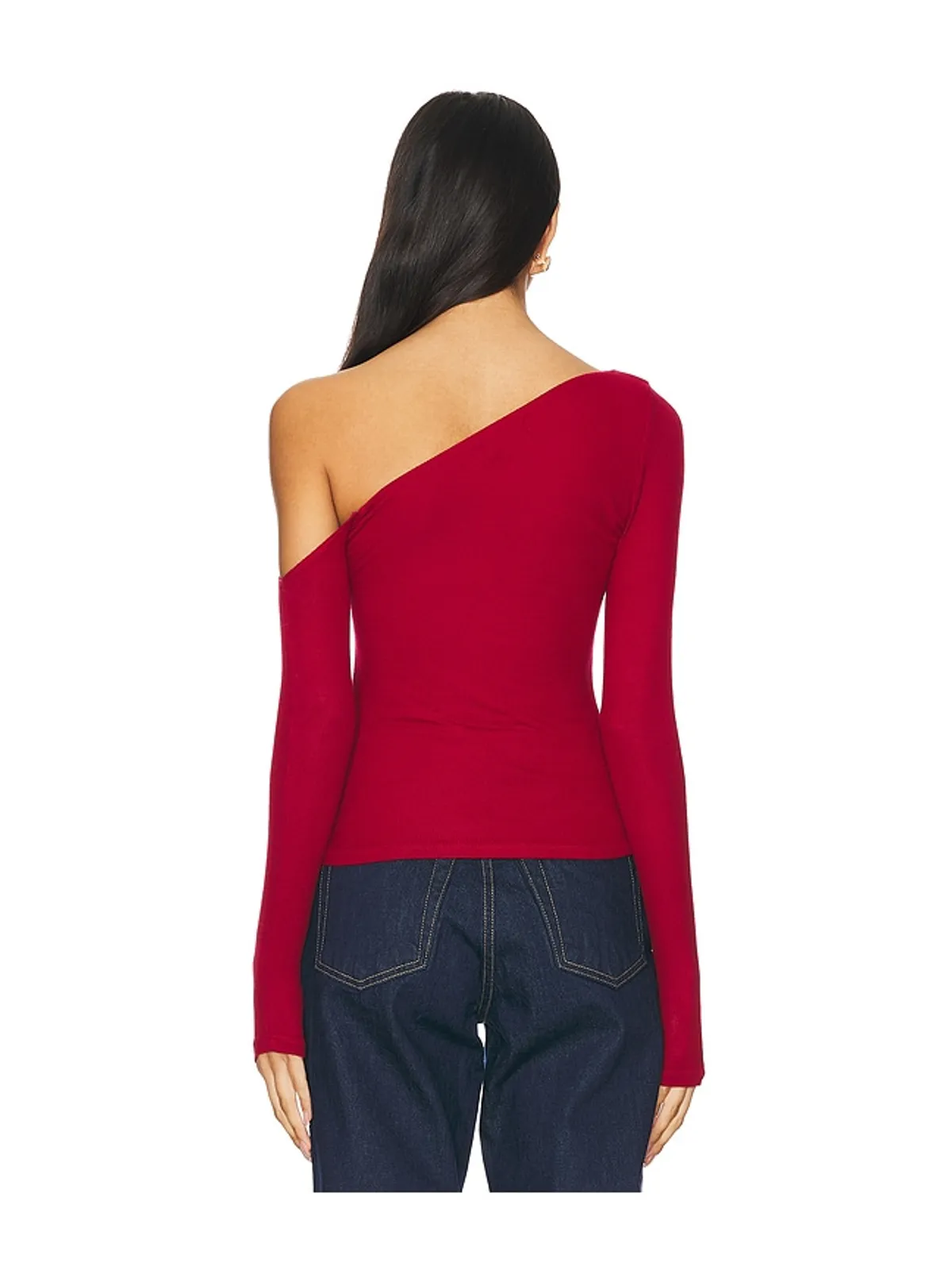 Michael Lauren MAGDALENO ASYMMETRICAL FITTED COLD SHOULDER LONG SLEEVE トップ - 画像3