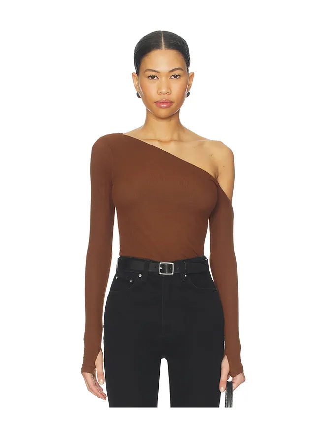 Michael Lauren Michael Lauren Magdaleno Asymmetrical Cold Shoulder Topの商品画像