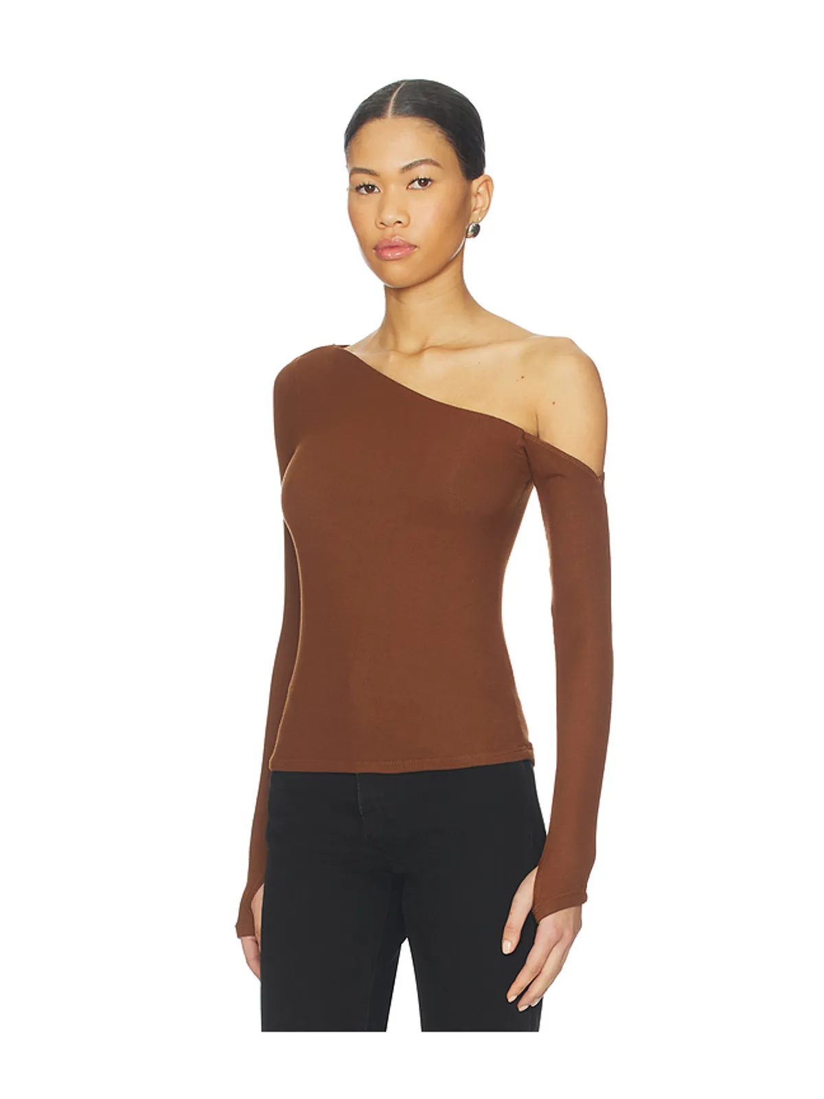 Michael Lauren Magdaleno Asymmetrical Cold Shoulder Top - 画像2