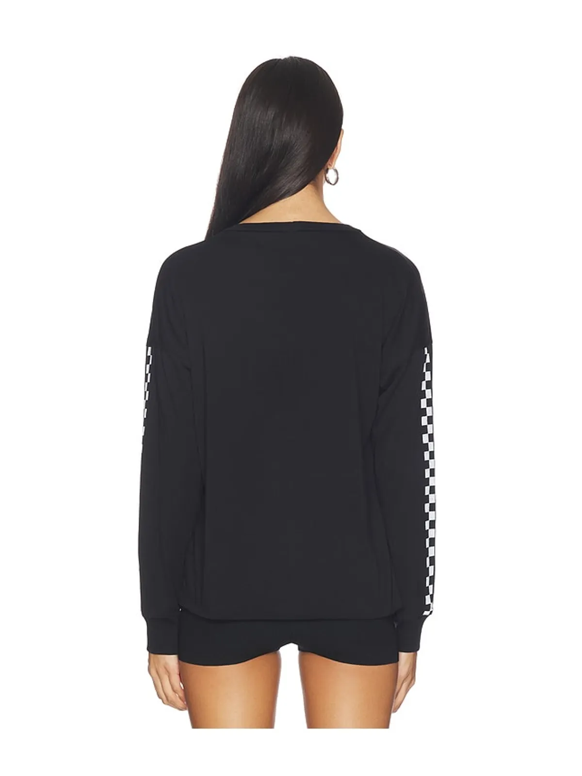 Michael Lauren KEEGAN ロングドロップショルダークロップドTシャツ - 画像4