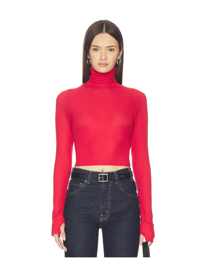 Michael Lauren Michael Lauren CORMAC タートルネッククロップトップの商品画像
