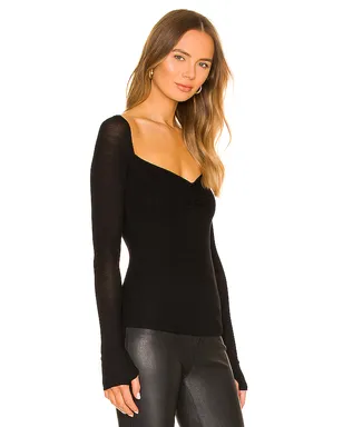 Michael Lauren KIRAN SWEETHEART NECK トップ - サムネイル2
