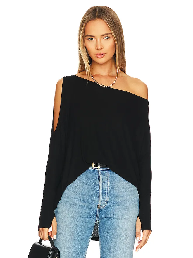 Michael Lauren Michael Lauren DEUCE OVERSIZED コールドショルダートップの商品画像