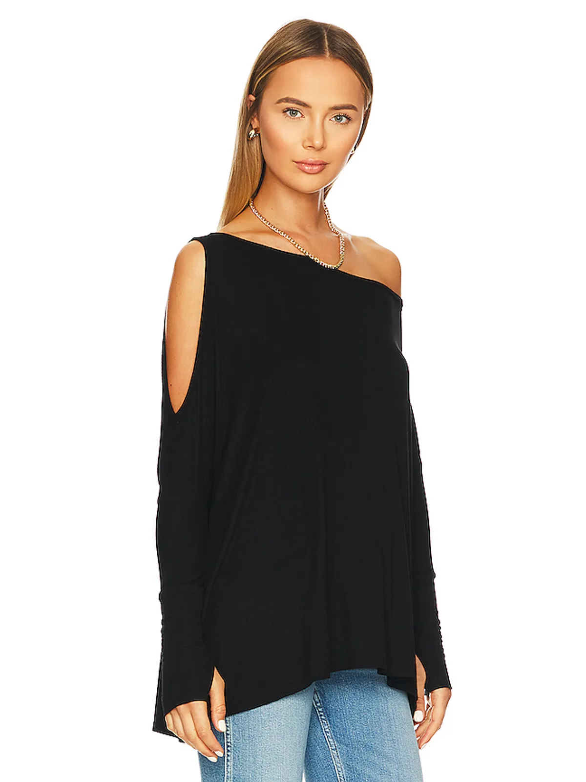 Michael Lauren DEUCE OVERSIZED コールドショルダートップ - 画像2
