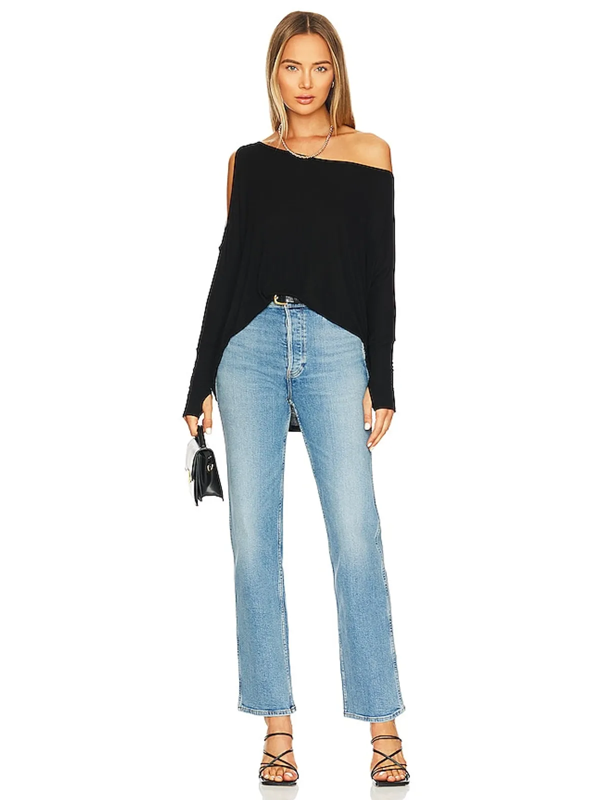 Michael Lauren DEUCE OVERSIZED コールドショルダートップ - 画像4