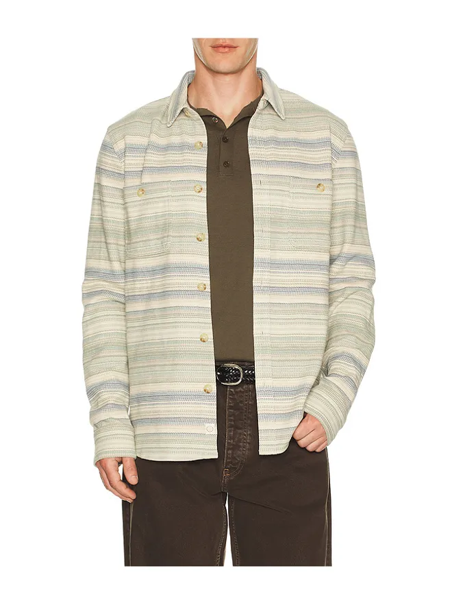 Marine Layer Marine Layer PACIFICA オーバーシャツ - Blue,Beige.の商品画像
