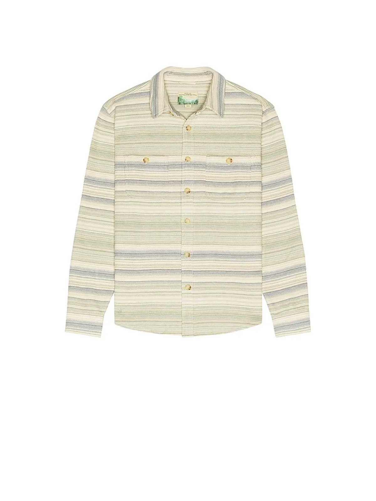 Marine Layer PACIFICA オーバーシャツ - Blue,Beige. - 画像4