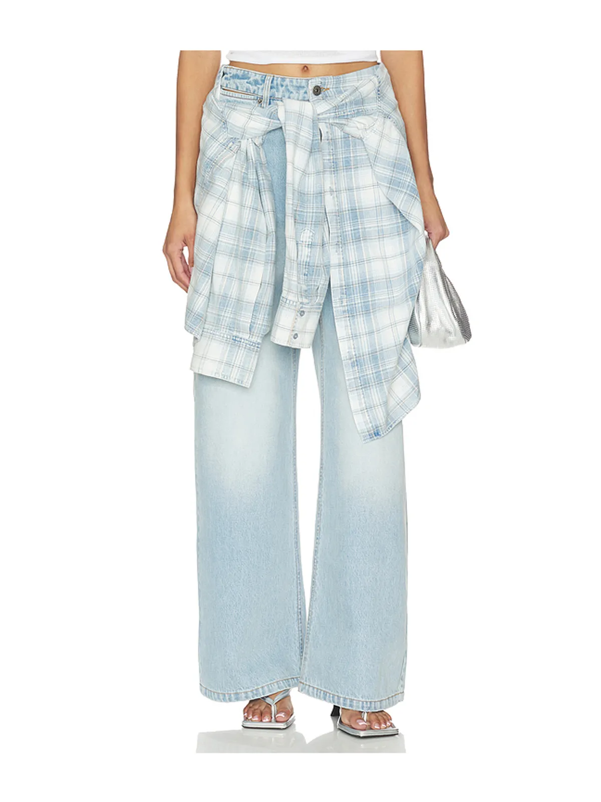 MARRKNULL LACE-UP DENIM デニム - 画像1