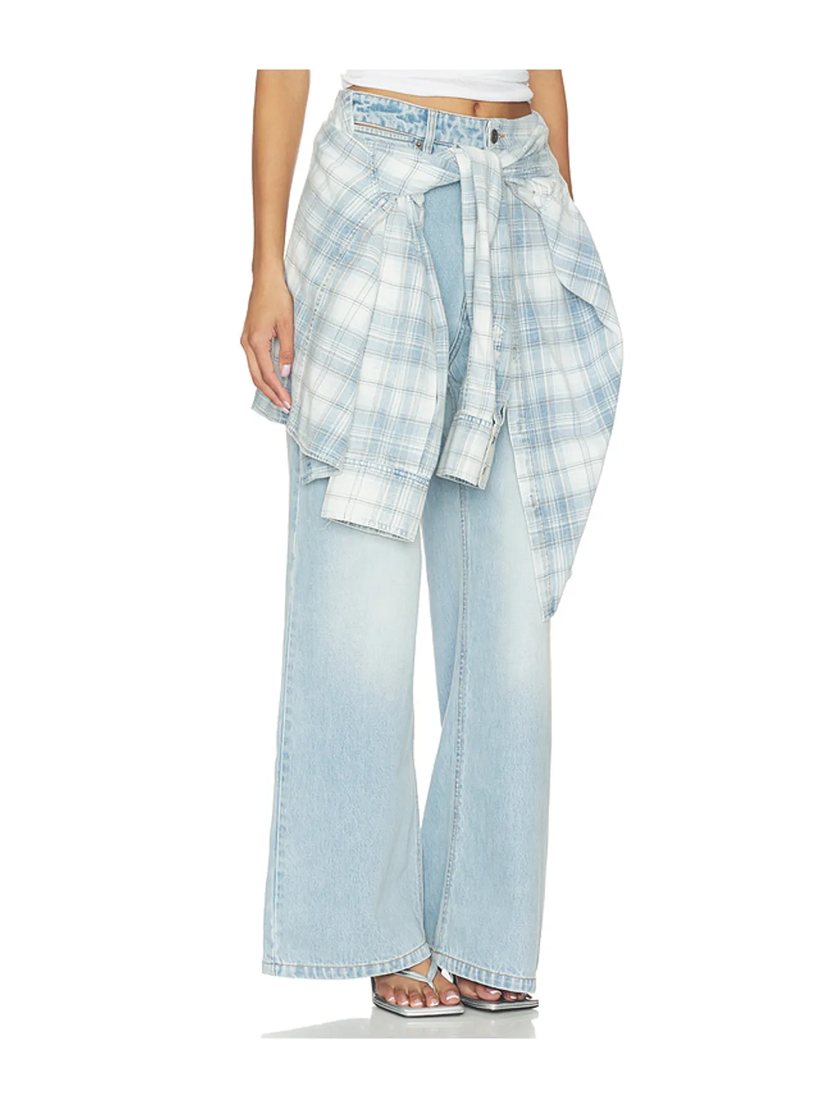 MARRKNULL LACE-UP DENIM デニム - 画像2