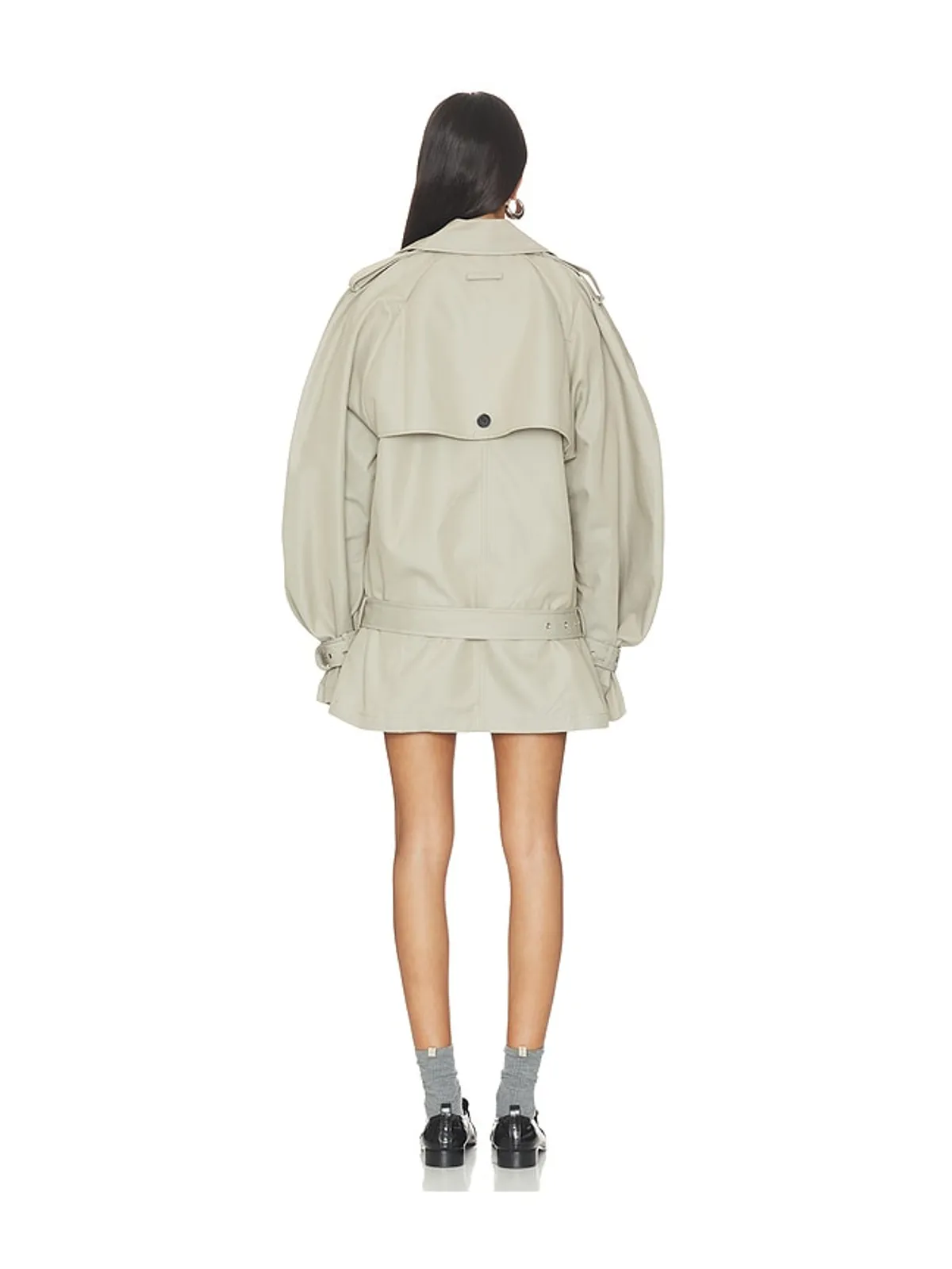 MARRKNULL BELTED SHORT トレンチコート - 画像3