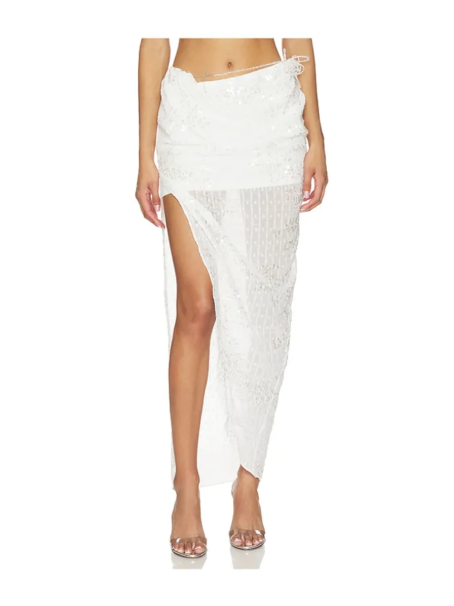MARRKNULL MARRKNULL BEADED MIDI スカートの商品画像