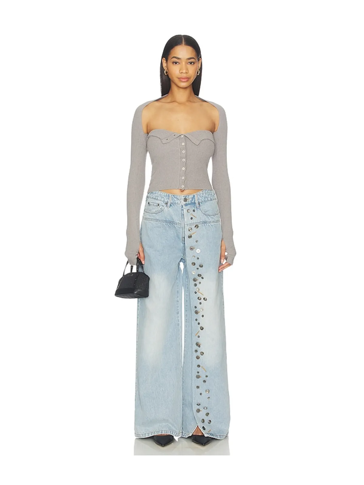 MARRKNULL HALTER NECK KNIT BANDEAU トップ - 画像6