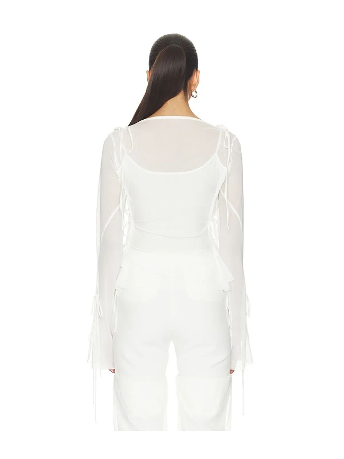 MARRKNULL PATCHWORK CHIFFON トップ - 画像3