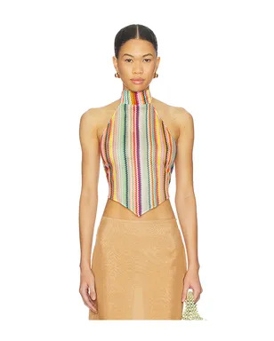 Missoni HALTER TOP ホルタートップ - Orange,Blue. - サムネイル1